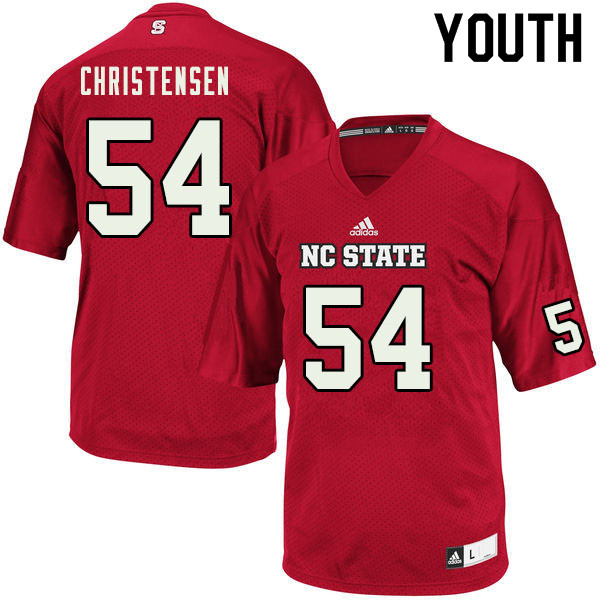 Youth #54 Abe Christensen NC State Wolfpack College Football Jerseys Sale-Red